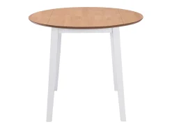 Mesa de alas abatibles redonda MDF blanca