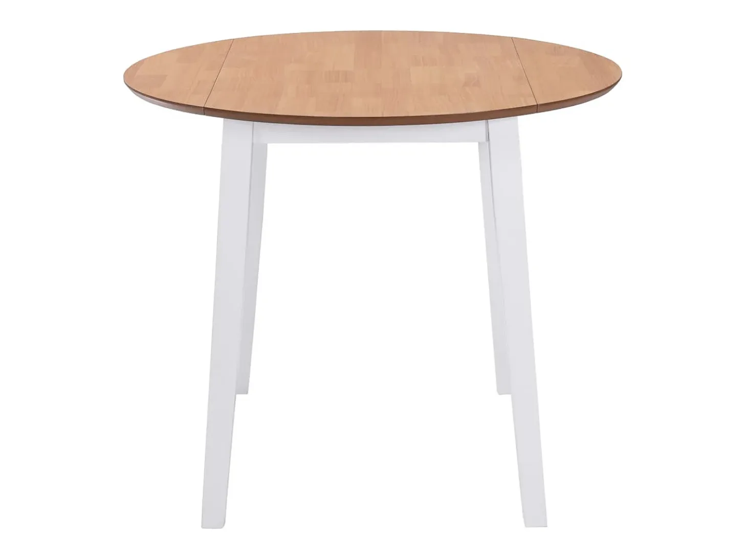 Mesa de alas abatibles redonda MDF blanca