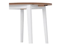 Mesa de alas abatibles redonda MDF blanca