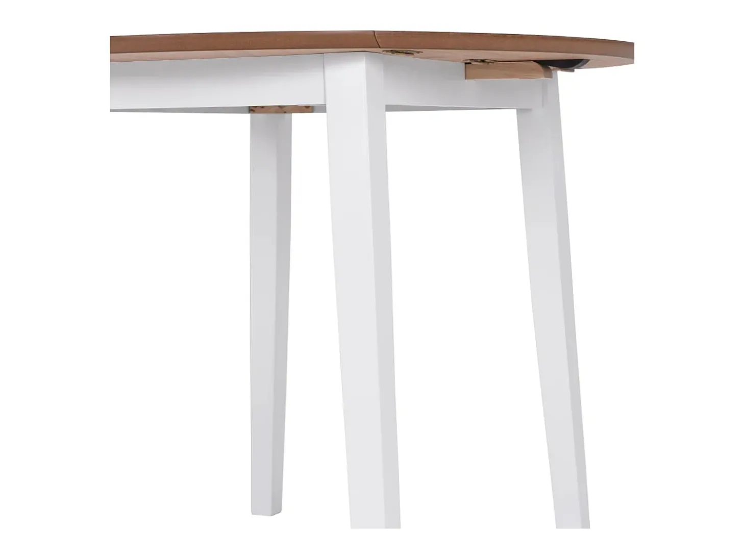 Mesa de alas abatibles redonda MDF blanca