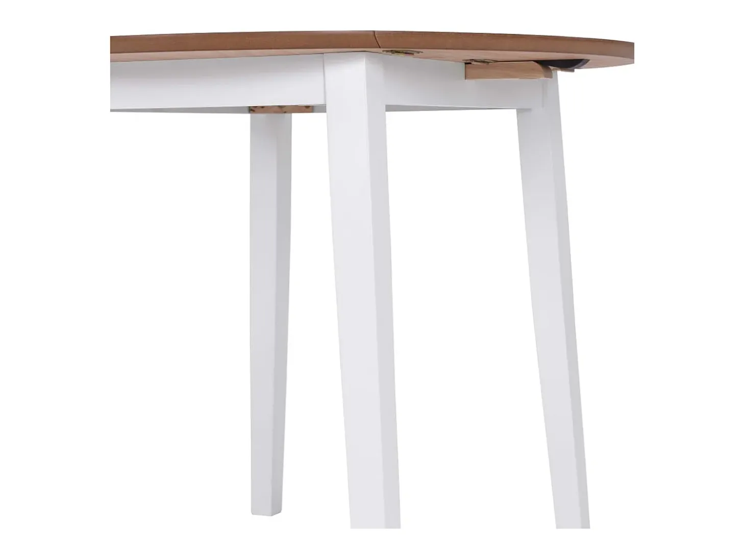Mesa de alas abatibles redonda MDF blanca