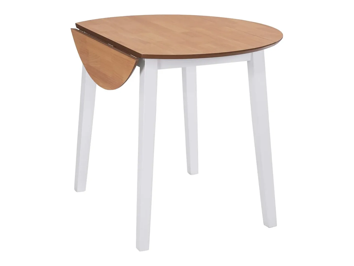 Mesa de alas abatibles redonda MDF blanca