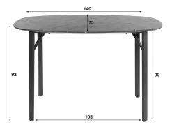 Mesa de bar - Madera Madera - 150 x 50 cm - BAMA