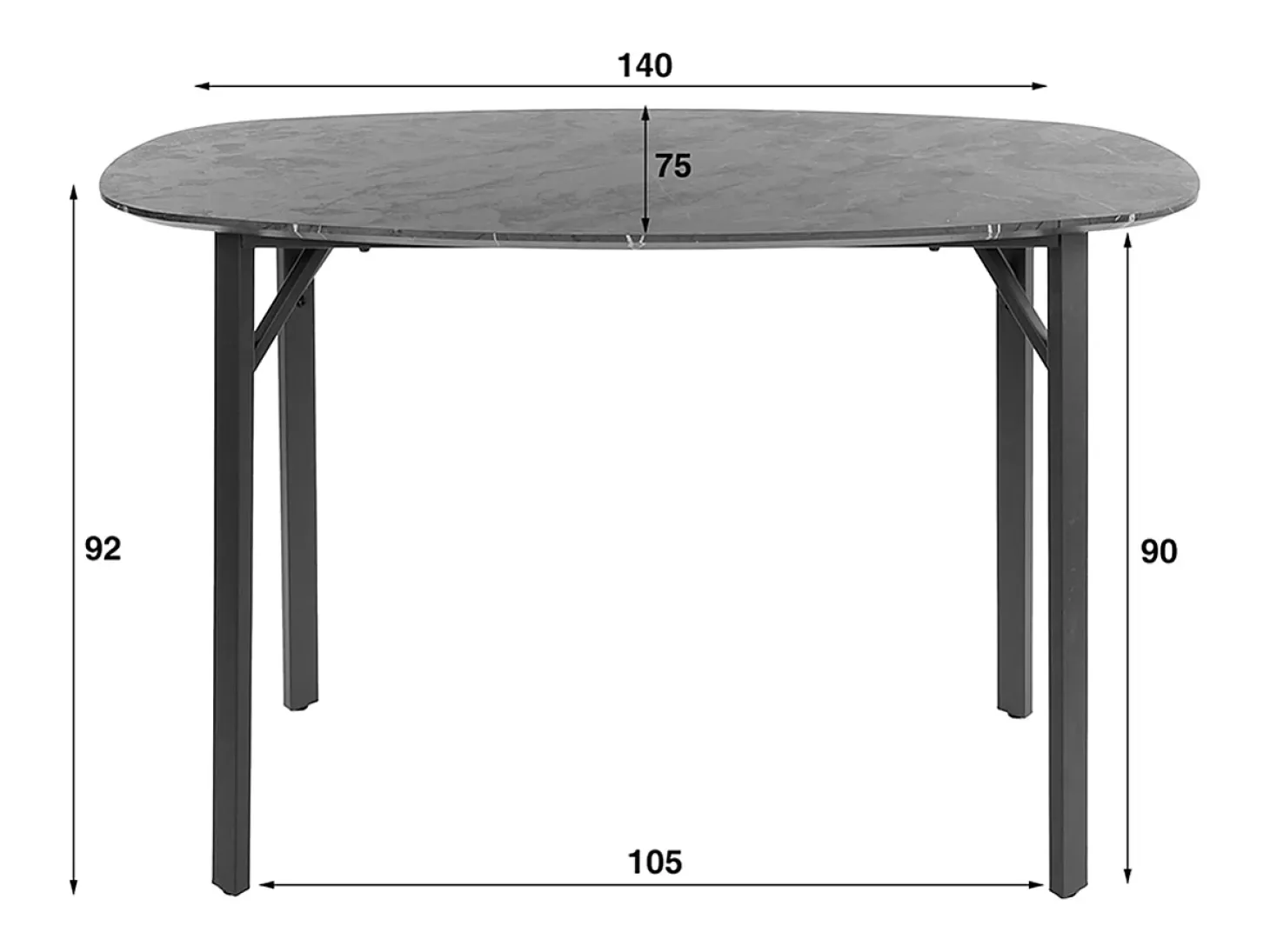 Mesa de bar - Madera Madera - 150 x 50 cm - BAMA