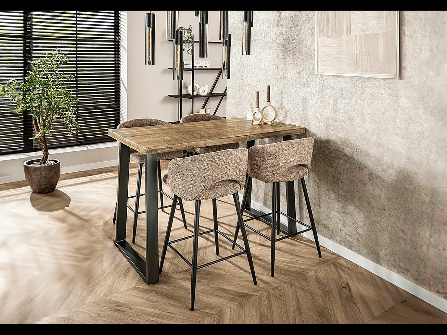 Mesa de bar - Madera Madera - 135 x 70 cm - FINA