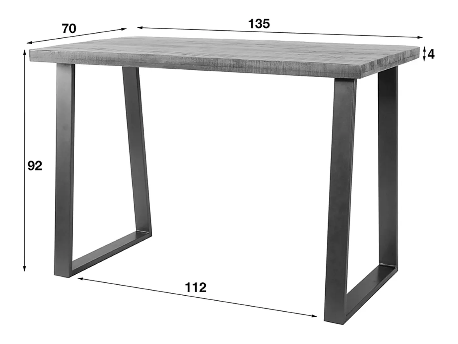 Mesa de bar - Madera Madera - 135 x 70 cm - FINA