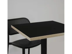 Mesa de bar 60 x 60 cm - modelo Bazila cantos madera negro