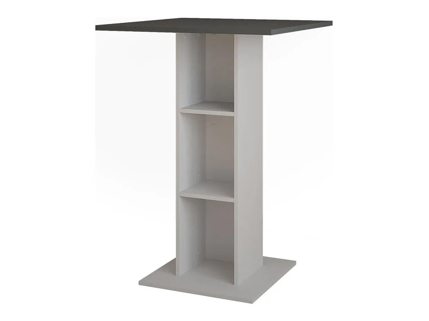 Mesa de bar antracita/blanco 75x75x106 repose
