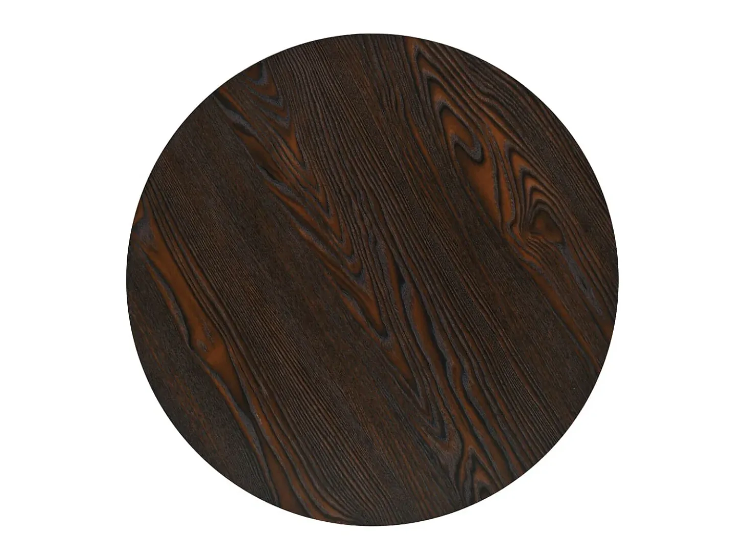 Mesa de bar bistró MDF y acero redonda fresno oscuro 60x75 cm ES958198