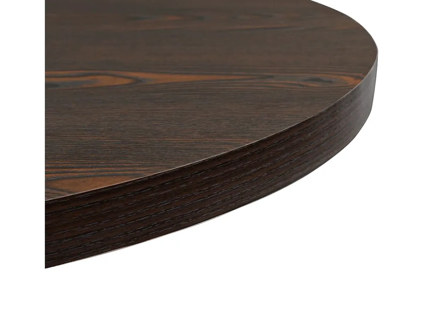 Mesa de bar bistró MDF y acero redonda fresno oscuro 80x75 cm ES887399
