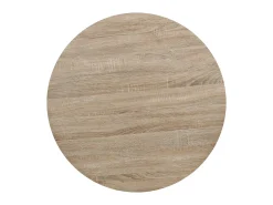 Mesa de bar bistró MDF y acero redonda 80x75 cm color roble ES820220