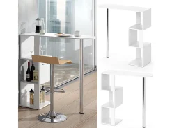 Mesa de bar blanco 113x39.8x111.8 vincent