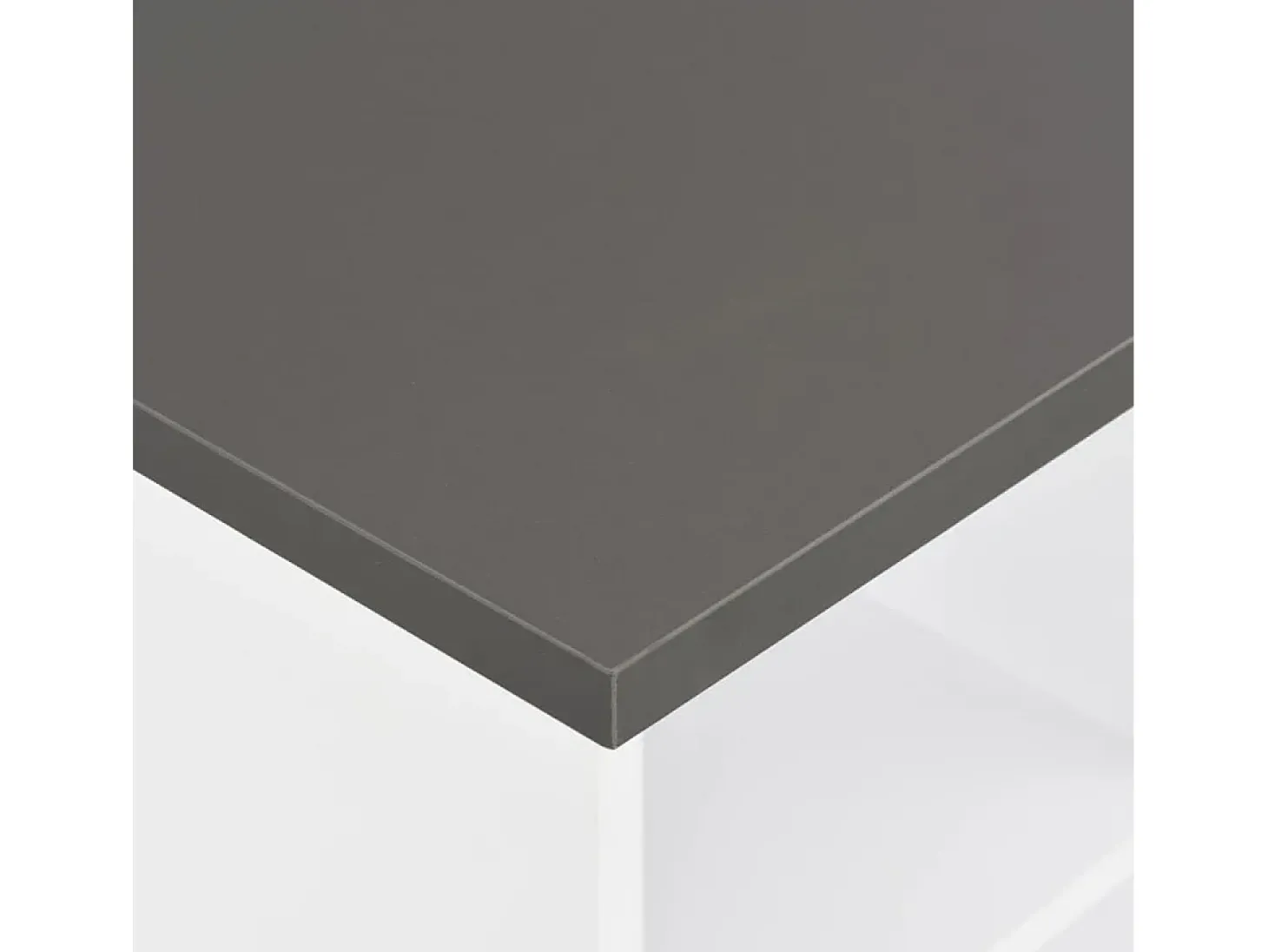 Mesa de bar Blanco y gris antracita 60x60x110 cm