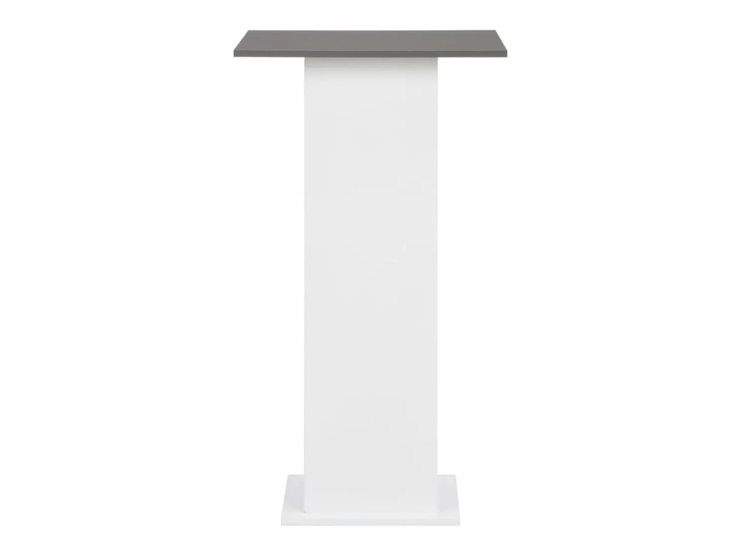 Mesa de bar Blanco y gris antracita 60x60x110 cm
