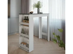 Mesa de bar blanco/antracita 45x110x106 repose