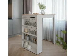 Mesa de bar blanco/sonoma 67x100x106 repose
