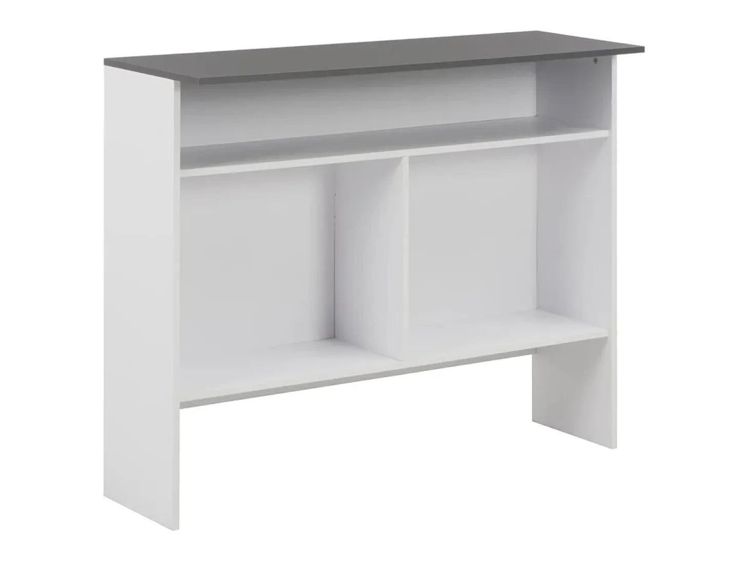 Mesa de bar con 2 tableros Blanco y gris 130x40x120 cm
