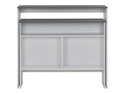 Mesa de bar con 2 tableros Blanco y gris 130x40x120 cm