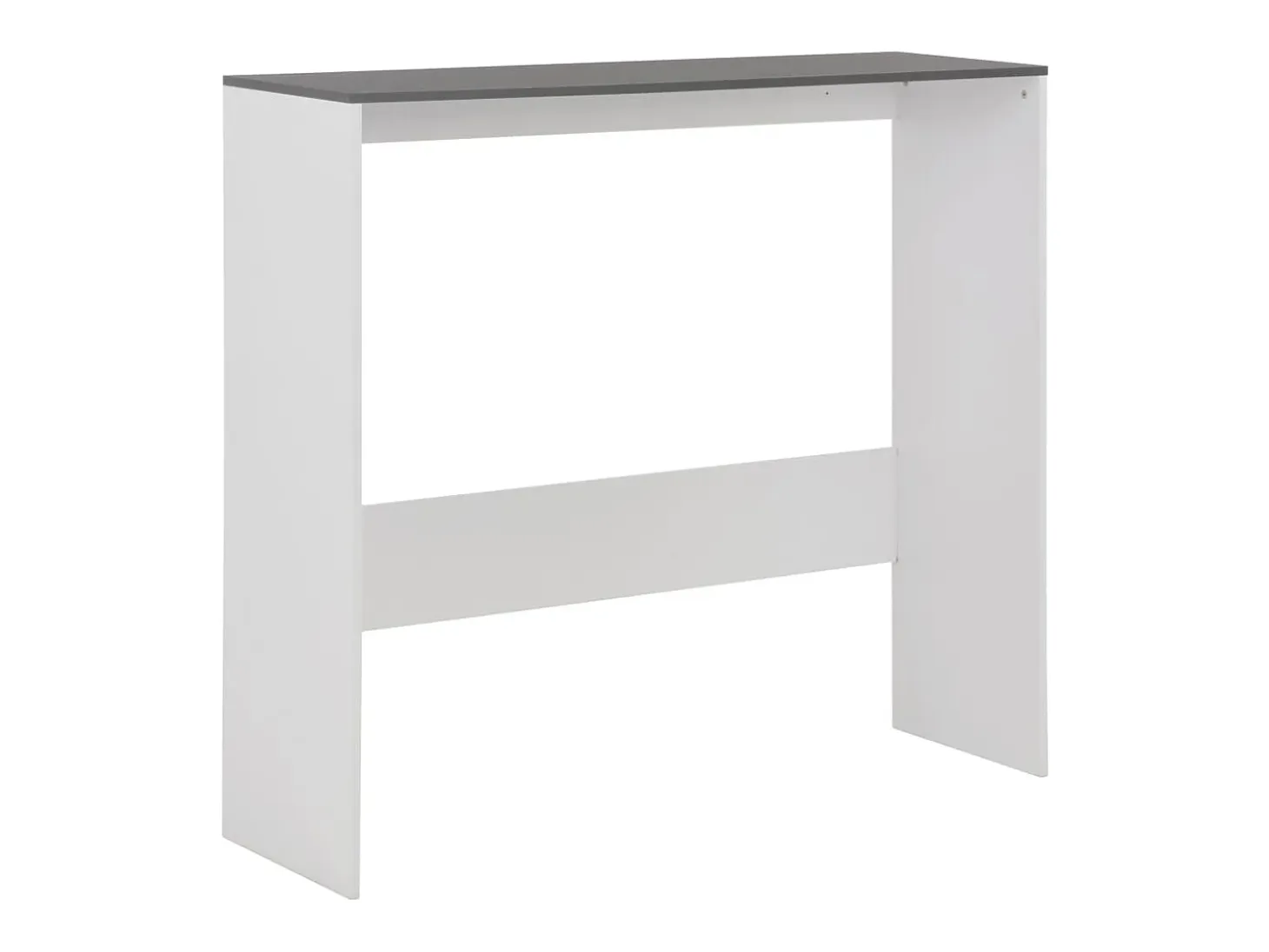 Mesa de bar con 2 tableros Blanco y gris 130x40x120 cm