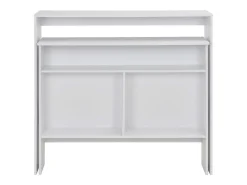 Mesa de bar con 2 tableros blanca 130x40x120 cm ES595913