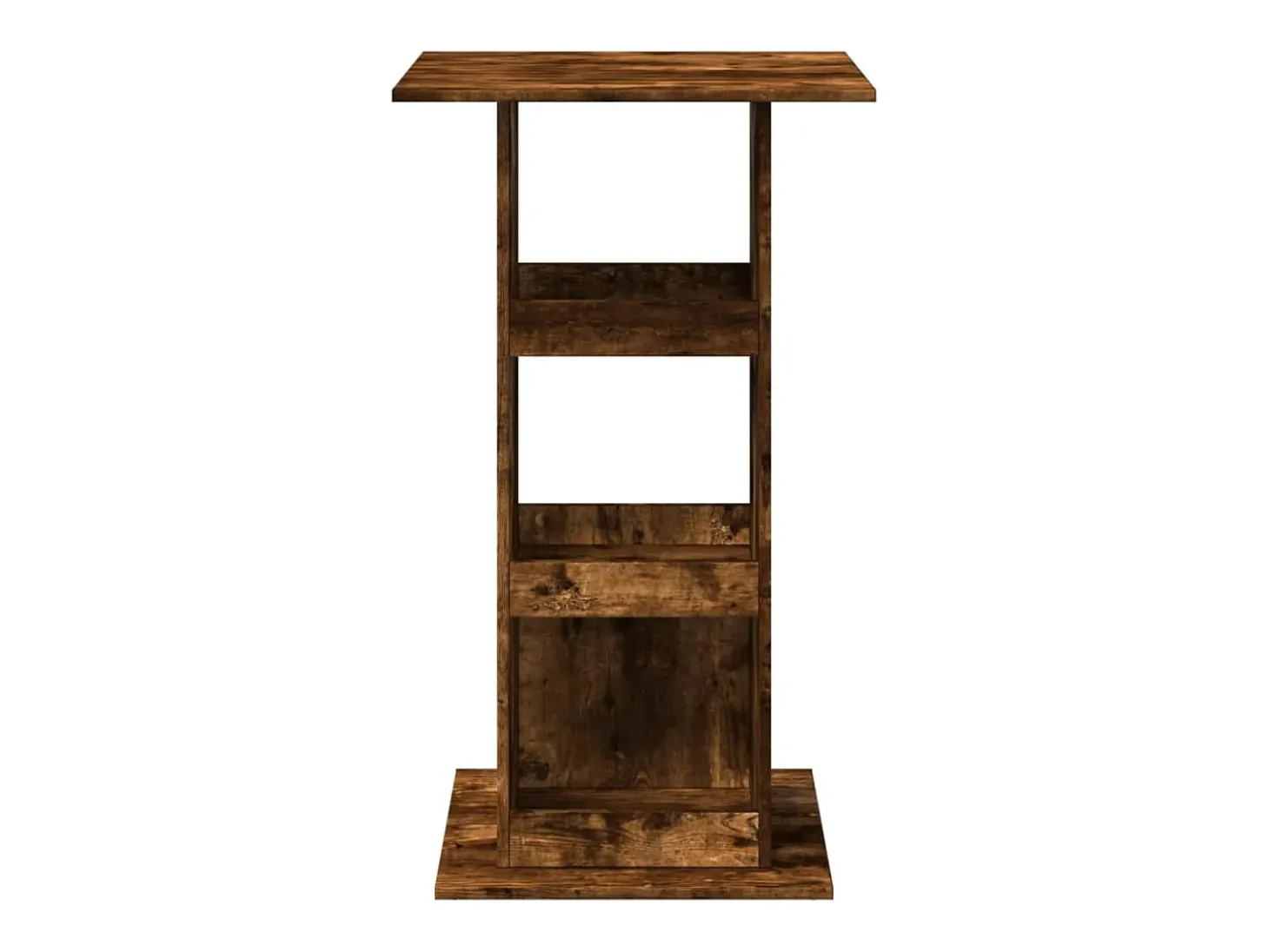 Mesa de bar con almacenamiento de madera de ingeniería de roble ahumado