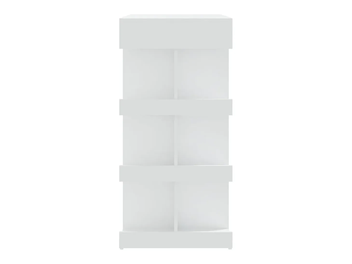 Mesa de bar con estante de almacenamiento de madera de ingeniería blanca