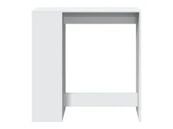 Mesa de bar con estantes de madera de ingeniería blanca