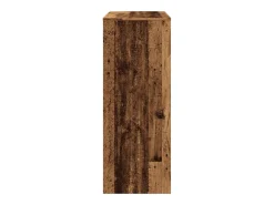 Mesa de bar con estantes de madera vieja de ingeniería de madera