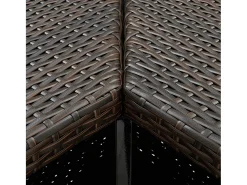 Mesa de bar de esquina marrón ratán sintético 100x50x105 cm