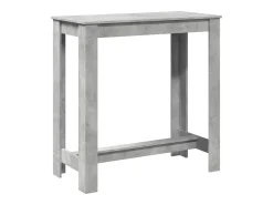 Mesa de bar de hormigón gris 102x50x103,5 cm madera de ingeniería