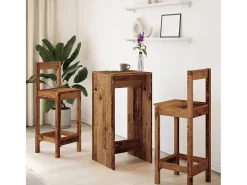 Mesa de bar de madera antigua 51x50x103,5 cm madera de ingeniería
