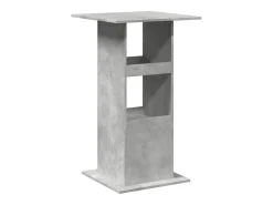 Mesa de bar de madera de ingeniería de color gris hormigón con almacenamiento