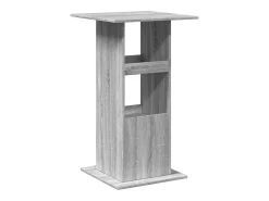 Mesa de bar de madera de ingeniería gris Sonoma con almacenamiento