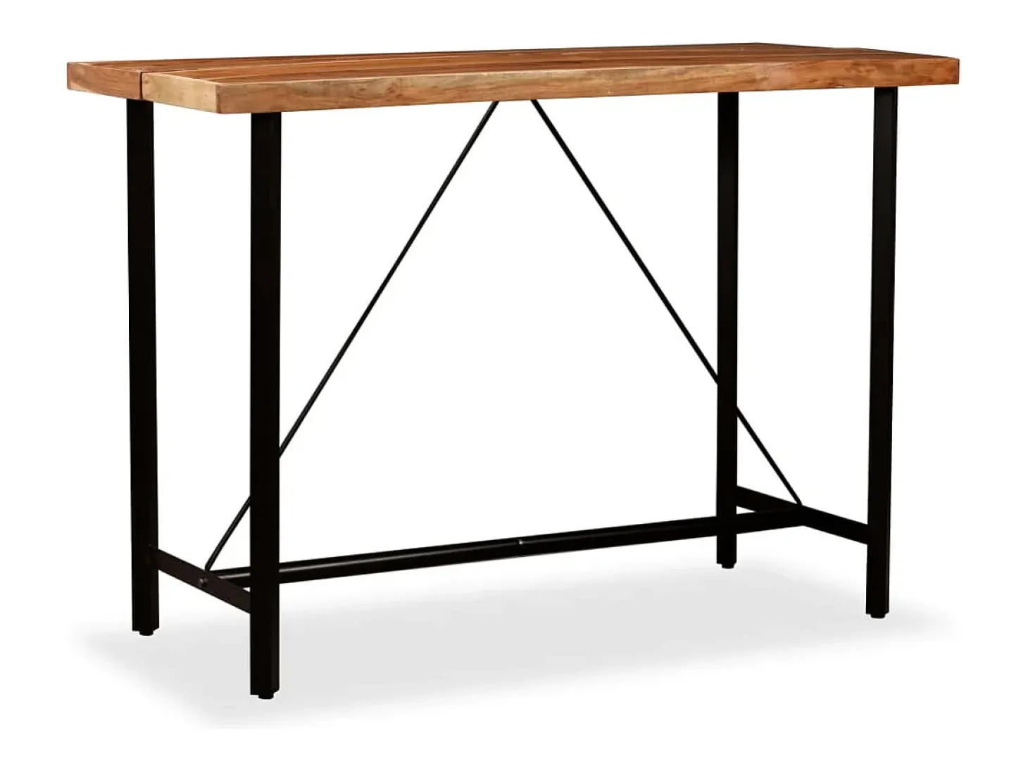 Mesa de bar de madera maciza de acacia 150x70x107 cm