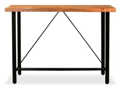 Mesa de bar de madera maciza de acacia 150x70x107 cm