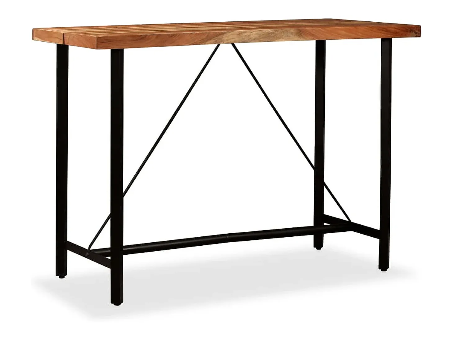 Mesa de bar de madera maciza de acacia 150x70x107 cm