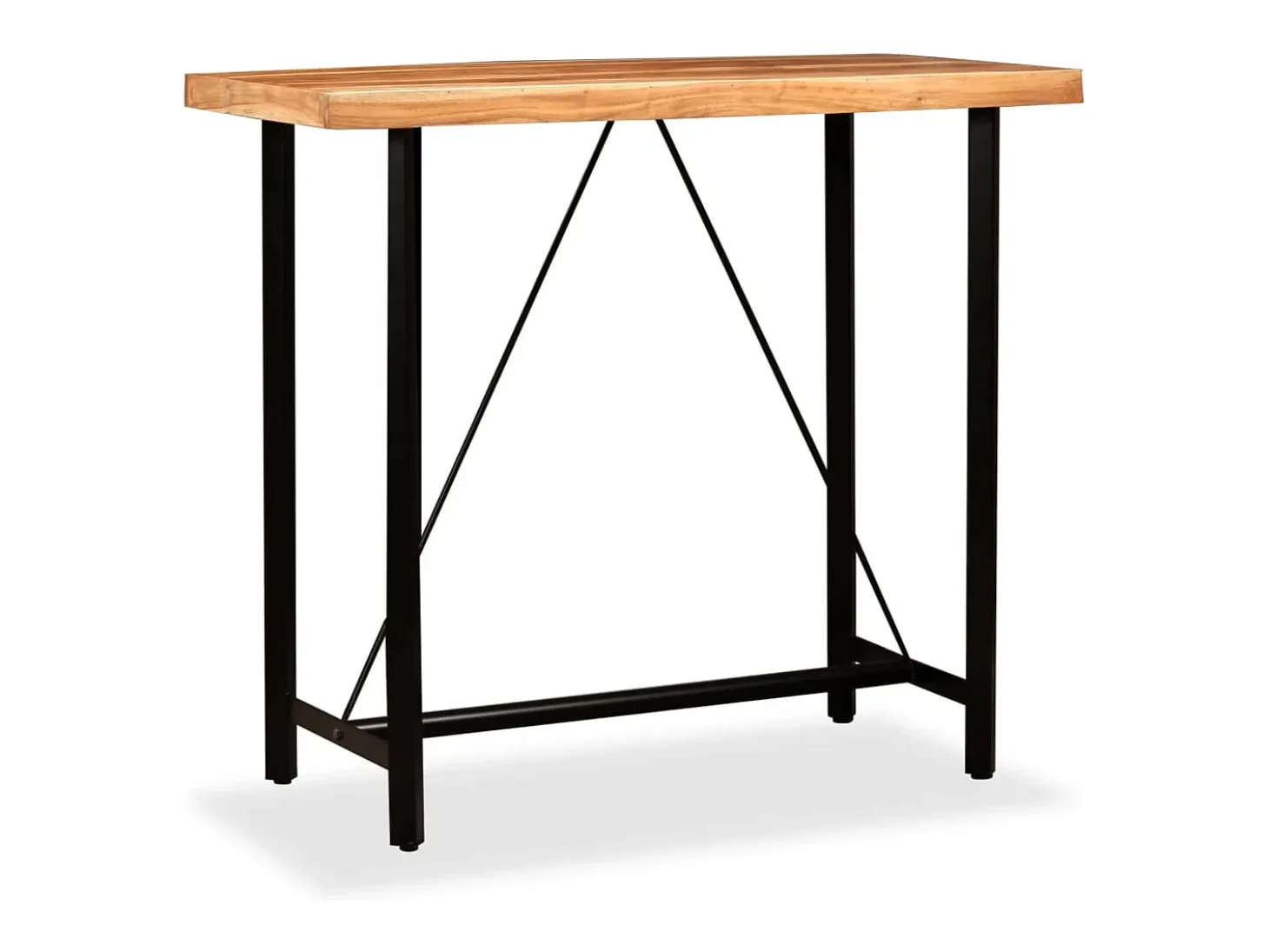 Mesa de bar de madera maciza de acacia 120x60x107 cm