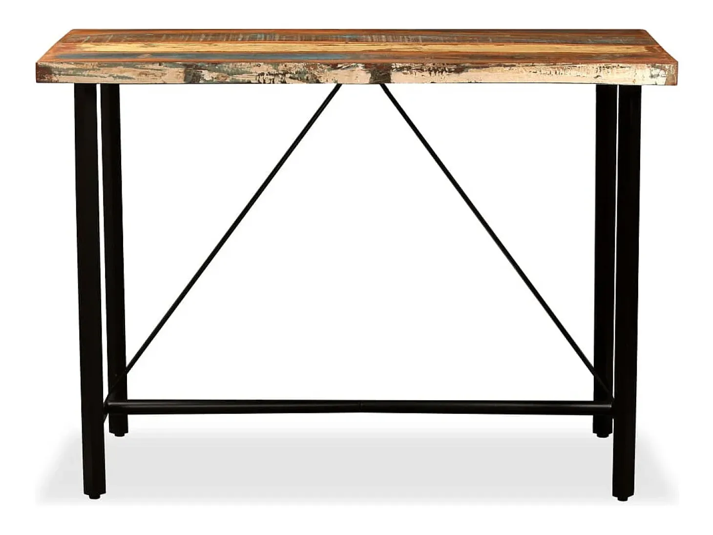 Mesa de bar de madera maciza reciclada 120x60x107 cm ES261919