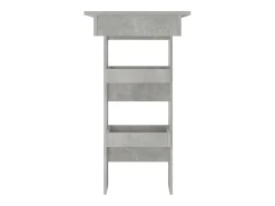 Mesa de bar de pared de hormigón gris, 102 x 45 x 103,5 cm, madera de ingeniería
