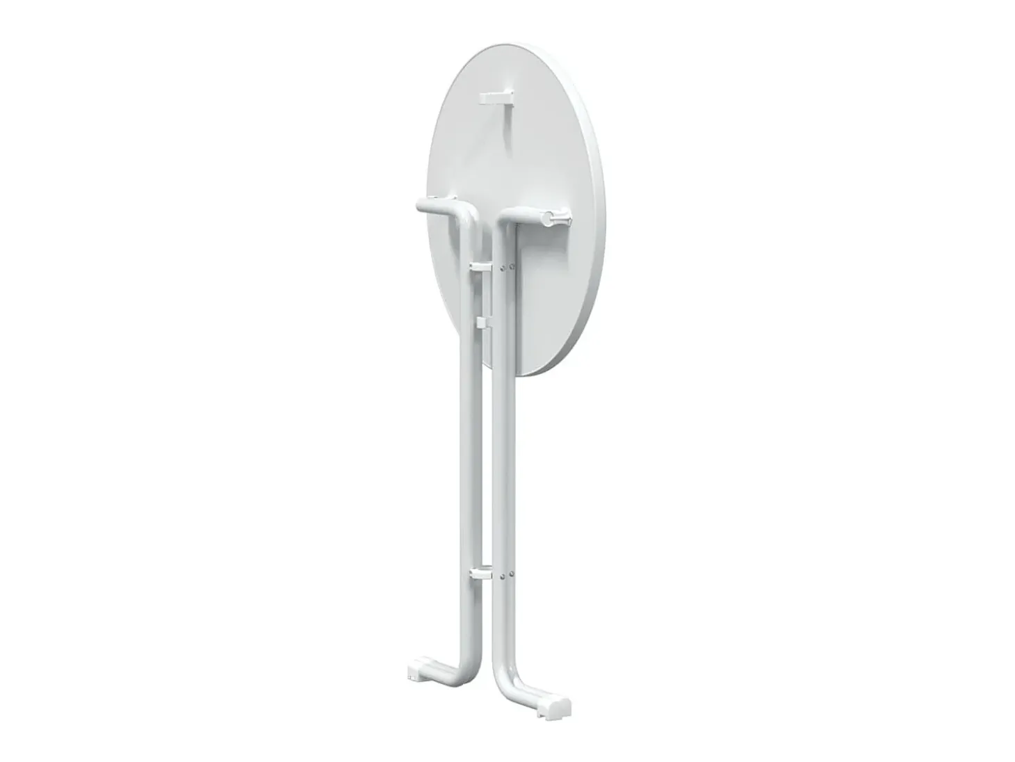 Mesa de bar madera ingeniería y acero blanco Ø70x110cm