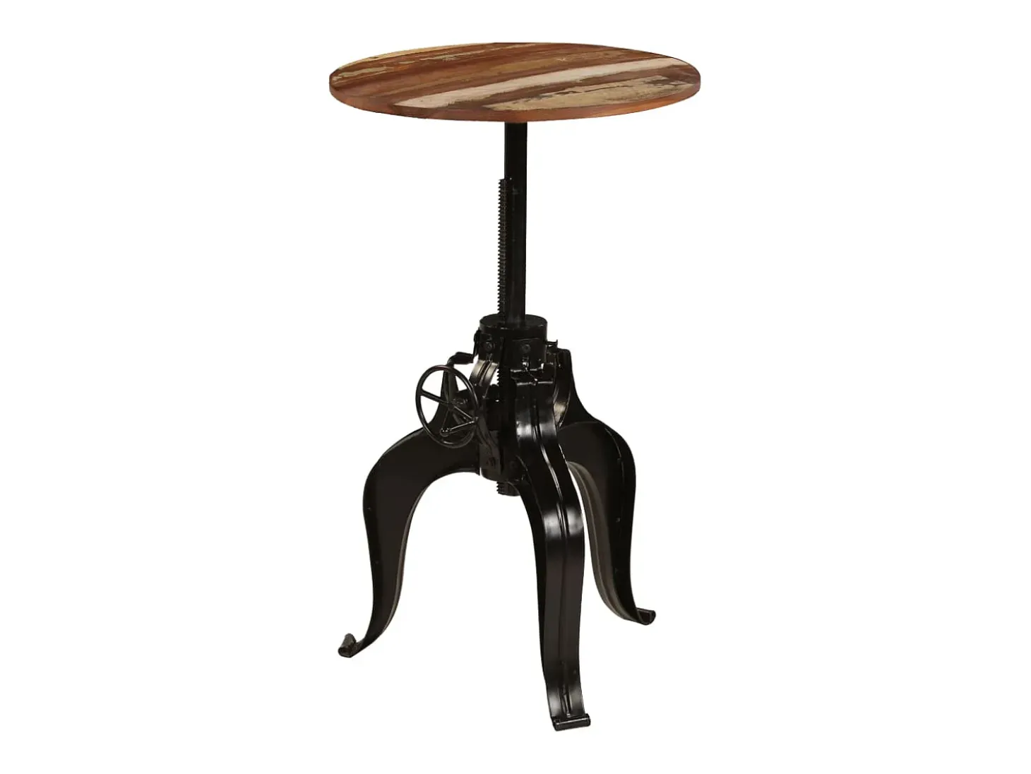 Mesa de bar madera maciza reciclada 60x(76-110) cm