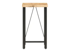 Mesa de bar madera maciza de mango rugosa 60x60x107 cm ES468855