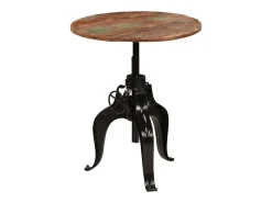 Mesa de bar madera maciza reciclada 75x(76-110) cm ES523861