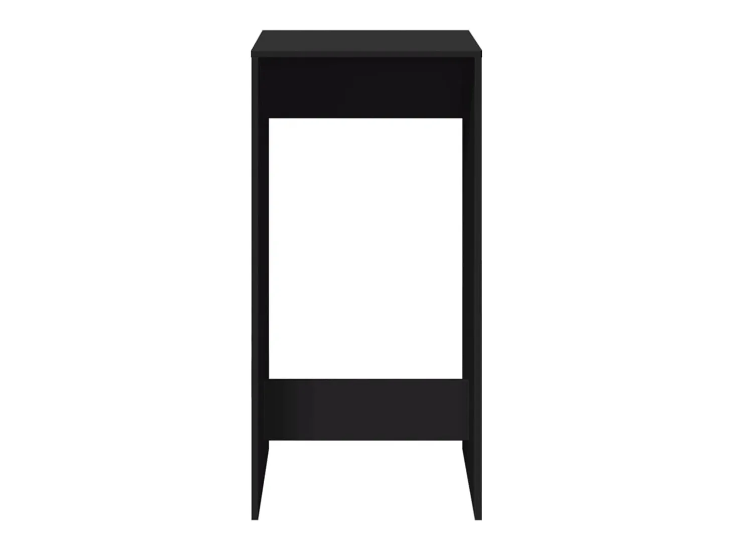 Mesa de bar negra 51x50x103,5 cm madera de ingeniería