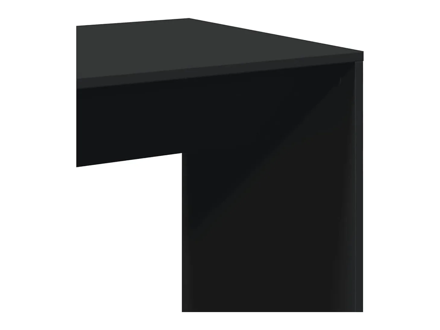 Mesa de bar negra 51x50x103,5 cm madera de ingeniería