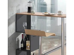 Mesa de bar roble dorado 113x39.8x111.8 vincent