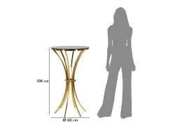 Mesa de Bar VKH878, Oro, 60x60x108 cm, Kendra Home