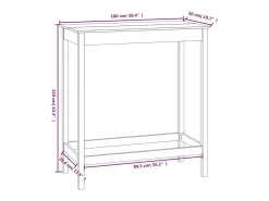 Mesa de bar 100x50x110 cm madera maciza de pino