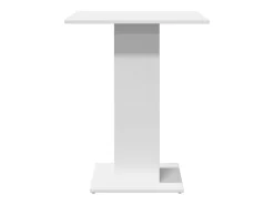 Mesa de bistró blanca de 60 x 60 x 75 cm de madera de ingeniería