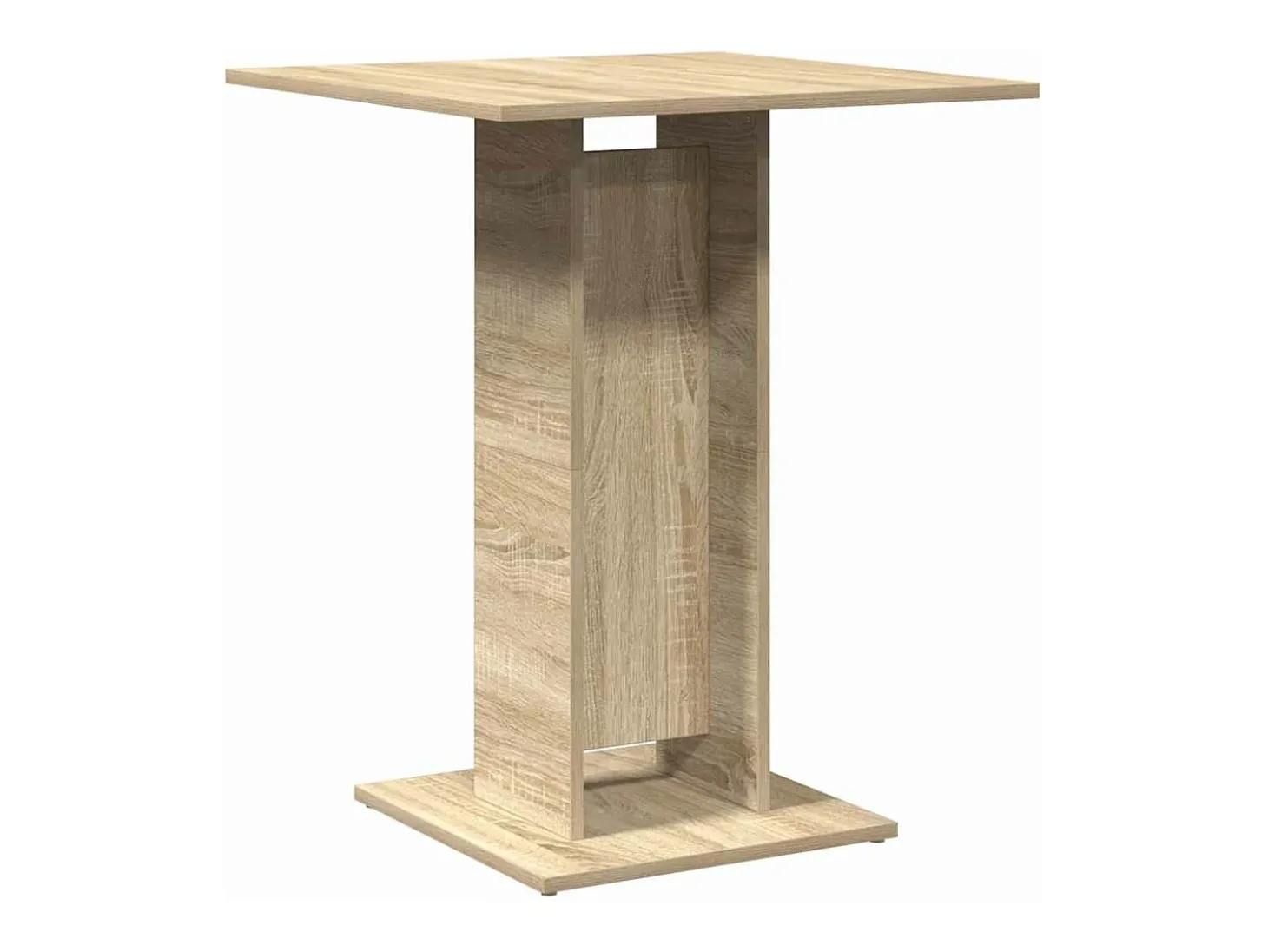 Mesa de bistró contrachapada color roble Sonoma 60x60x75 cm
